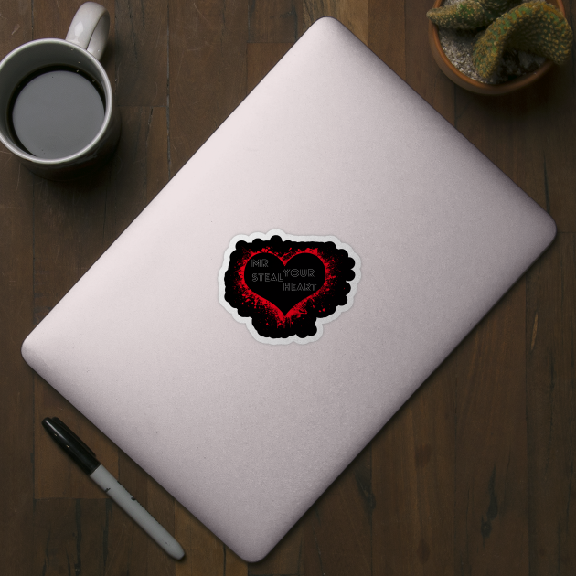 MR STEAL YOUR HEART VINLY ,VALANTINES DAY GIFT IDEA by flooky